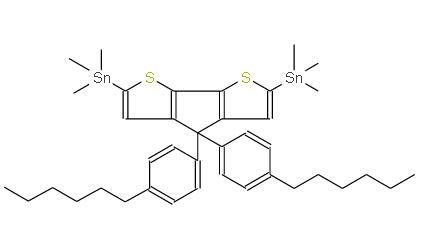 (4,4-雙(4-己基苯基)-4H-環(huán)戊烷[1,2-B:5,4-B']二噻吩-2,6-二基)雙(三甲基錫烷) | 2416095-99-1 