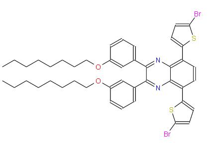 5，8-雙（5-溴-2-噻吩基）-2，3-雙[3-（辛氧基）苯基]-喹喔啉 | 1100761-34-9 
