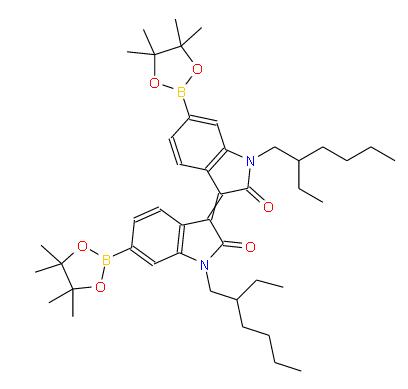(E)-1,1'-雙(2-乙基己基)-6,6'-雙(4,4,5,5-四甲基-1,3,2-二硼酸酯基-2-基)-異靛藍 | 1821433-54-8 