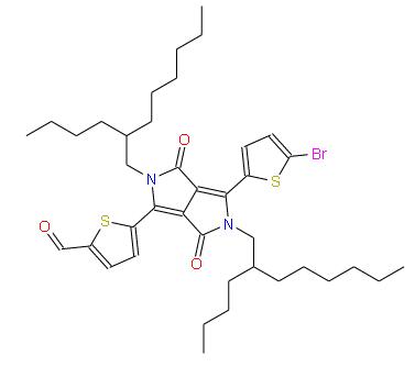 3-(5-溴噻吩基)-2,5-雙(2-丁基辛基)-6-(噻吩基)吡咯并[3,4-C]吡咯-1,4(2H,5H)-二酮 | 1454609-37-0 