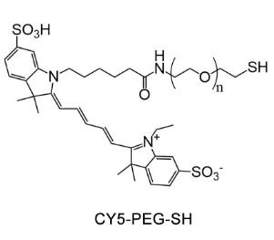 CY5-聚乙二醇巰基，CY5-PEG巰基Cyanine5-PEG-Thiol, CY5-PEG-SH 