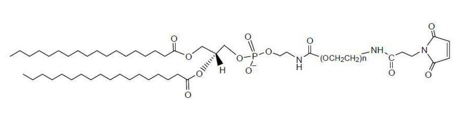 二硬脂酰磷脂酰乙酰胺PEG馬來酰亞胺DSPE-PEG-Maleimide, DSPE-PEG-MAL；二硬脂酰磷脂酰乙酰胺聚乙二醇馬來酰亞胺 