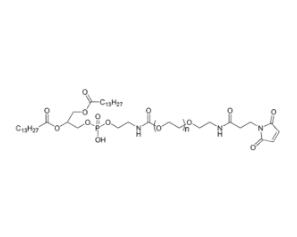 十四酰磷脂酰乙醇胺PEG馬來酰亞胺DMPE-PEG-Maleimide, DMPE-PEG-MAL；十四酰磷脂酰乙醇胺聚乙二醇馬來酰亞胺 