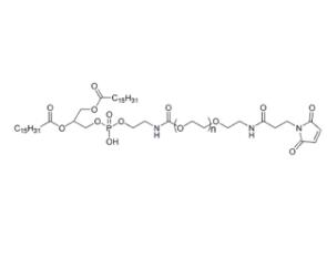 二棕櫚酰磷脂酰乙酰胺PEG馬來酰亞胺DPPE-PEG-Maleimide, DPPE-PEG-MAL；二棕櫚酰磷脂酰乙酰胺聚乙二醇馬來酰亞胺 