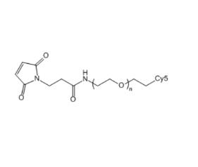 CY5-PEG馬來酰亞胺Cyanine5-PEG-Maleimide, CY5-PEG-MAL,;CY5-聚乙二醇馬來酰亞胺 